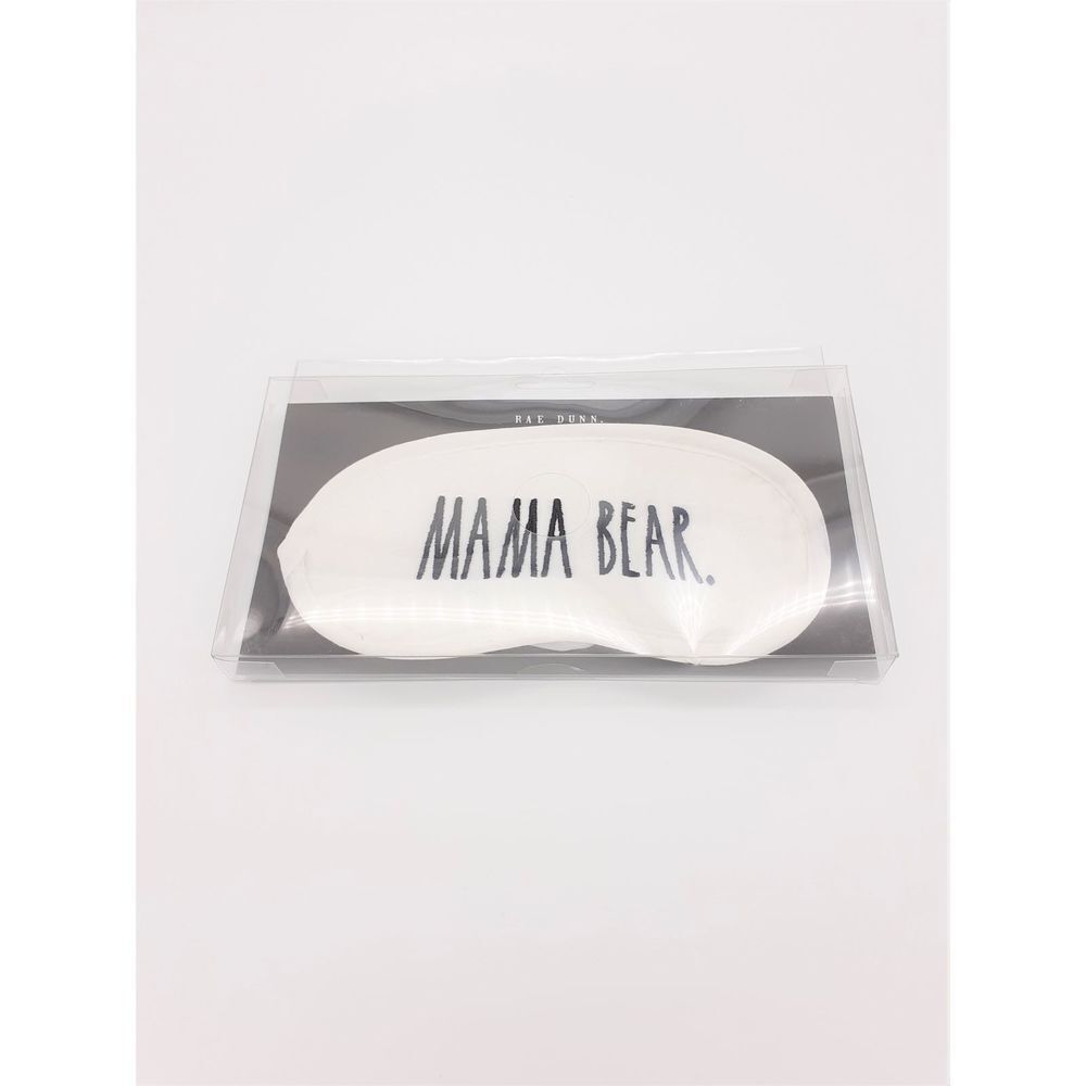 Rae Dunn Sleep Mask White Mama Bear